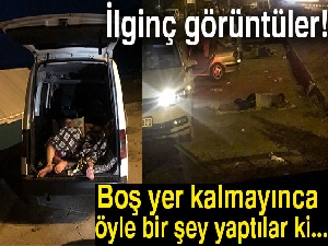 Otellerde yer kalmayınca sahile yerleştiler