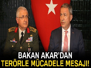 Milli Savunma Bakanı Akar'dan terörle mücadele mesajı