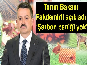 Tarım Bakanı Pakdemirli açıkladı: "Şarbon paniği yok"