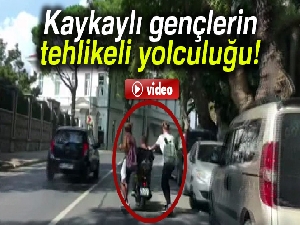 Kaykaylı gençlerin tehlikeli yolculuğu