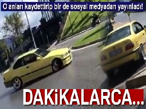 İstanbul'da kavşak magandasının “drift” terörü kamerada