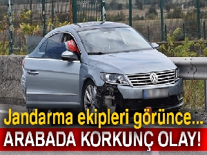 Otomobilde kanlar içinde bulundu