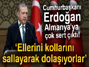 Cumhurbaşkanı Erdoğan: 'Teröristler Almanya'da elini kolunu sallayarak dolaşmaktadır'