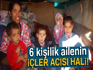 6 kişilik ailenin çadırda içler acısı hali