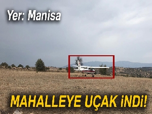 Arızalanan uçak mahalleye acil iniş yaptı