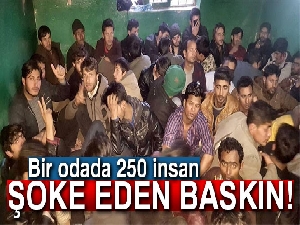 Bir eve hapsedilmiş 250 kaçak göçmen yakalandı