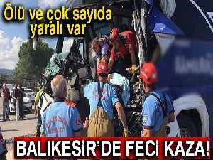 Yolcu otobüsü temizlik aracına çarptı: 1 ölü, 15 yaralı