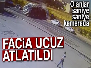 Facia ucuz atlatıldı, o anlar kamerada