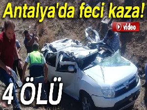 Antalya'da feci kaza: 4 ölü