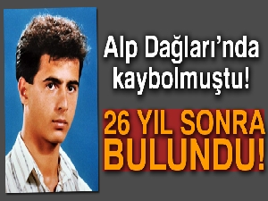 Alp Dağları'nda kaybolan Kayserili dağcının naaşı 26 yıl sonra bulundu