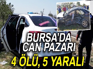 Gelin arabası kaza yaptı: 4 ölü, 5 yaralı