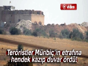 PYD/PKK Münbiç'in etrafına hendek kazıp, duvar ördü
