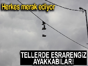 Tellerde esrarengiz ayakkabılar