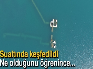 Sualtında batık kale ve surları tespit edildi