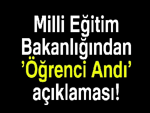 Milli Eğitim Bakanlığından 'Öğrenci Andı' açıklaması