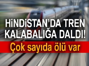 Hindistan'da tren kalabalığa daldı, çok sayıda ölü var