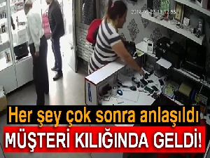 Müşteri kılığında girdiği dükkandan cep telefonunu böyle çaldı