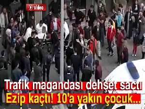 Trafik magandası dehşet saçtı!