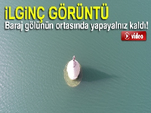 Yalnız minare havadan görüntülendi