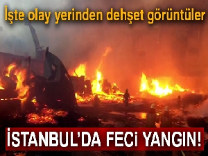 İstanbul'da palet fabrikasında yangın çıktı