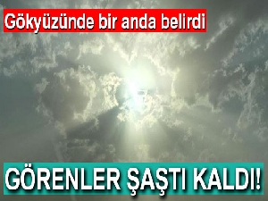 İnsan siluetli bulut görenleri şaşırttı