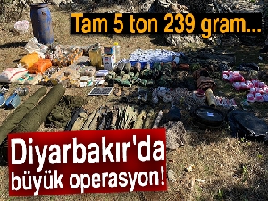 Diyarbakır'da büyük operasyon! Tam 5 ton 239 gram...