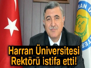 Harran Üniversitesi Rektörü istifa etti!