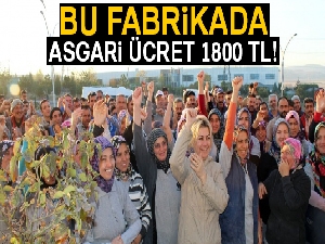 Bu fabrikada asgari ücret bin 800 TL