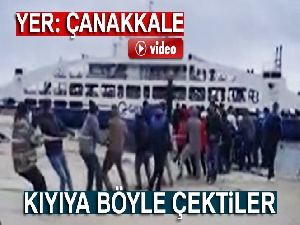 Teknik sorun yaşanan yolcu gemisi halatla çekilerek iskeleye yanaştırıldı
