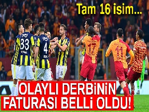 Olaylı derbinin ardından disiplin sevkleri belli oldu