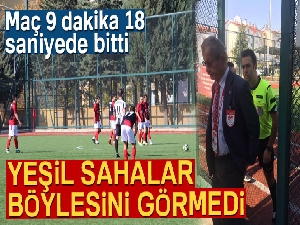 Yeşil sahalarda ender rastlanan olay!