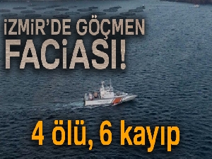 Dikili'de tekne battı! 3 göçmen kurtarıldı, 4'ünün cansız bedenine ulaşıldı