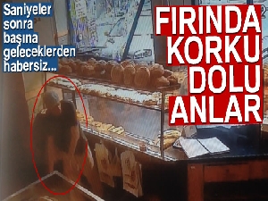 Fren yerine gaza basan kadın sürücü fırına daldı