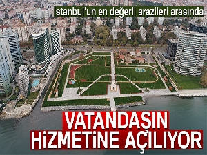 Baruthane Millet Bahçesi'nin açılış öncesi son hali havadan görüntülendi