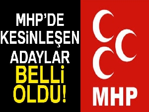 MHP, belediye başkan adaylarını açıkladı