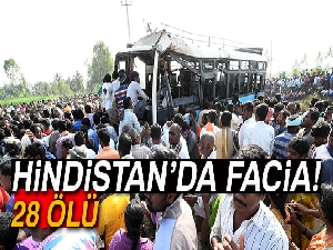 Hindistan'da otobüs kazası: 28 ölü