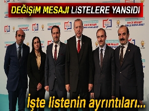 Değişim mesajı listelere yansıdı