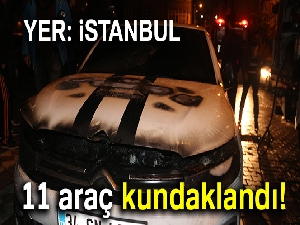 Sultangazi'de 11 araç kundaklandı