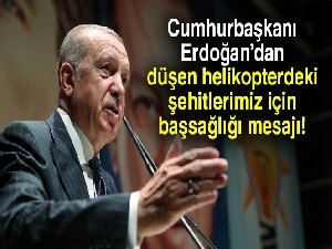 Cumhurbaşkanı Erdoğan: 'Şehitlerimize başsağlığı diliyorum'