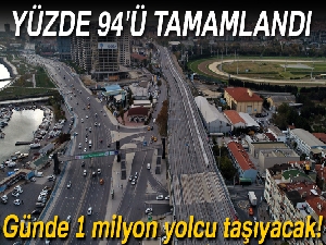 Yüzde 94'ü tamamlanan Halkalı-Gebze banliyö tren hattı havadan görüntülendi