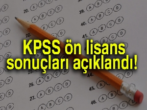 KPSS ön lisans sonuçları açıklandı | KPSS Ön lisans sonuçları SORGULA