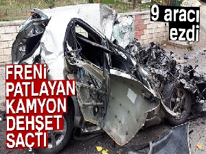 Başkent'te freni patlayan kamyon dehşet saçtı