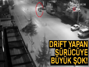 Drift atarken kaza yapan sürücüye şok: trafikten men, 5 bin lira ceza