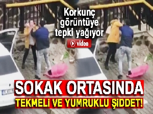 İzmir'de bir kadının şiddet gördüğü korkunç anlar kamerada