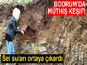 Bodrum'daki sel Bizans mezarlarını ortaya çıkardı