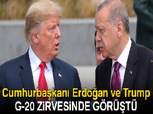 Cumhurbaşkanı Erdoğan ile Trump ayaküstü görüştü...
