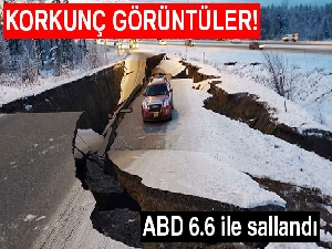 Alaska'daki depremin şiddeti kameralara yansıdı