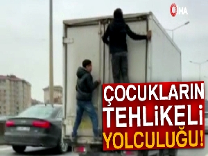 Çocukların tehlikeli yolculuğu kamerada!