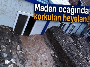 Maden ocağında korkutan heyelan