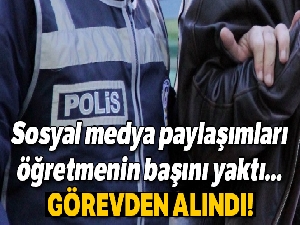 Küfürlü paylaşımlar yapan öğretmen görevden alındı